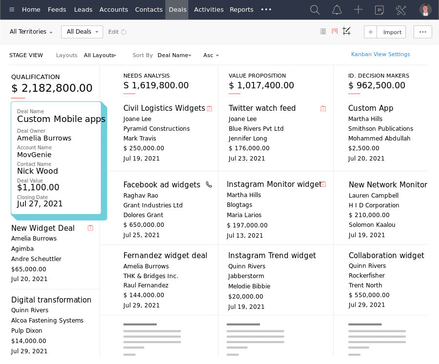 zoho crm for e-commerce