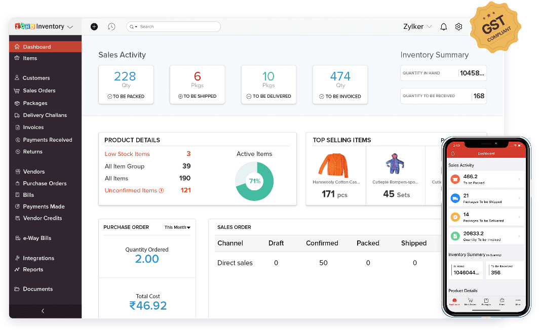 zoho inventory for e-commerce